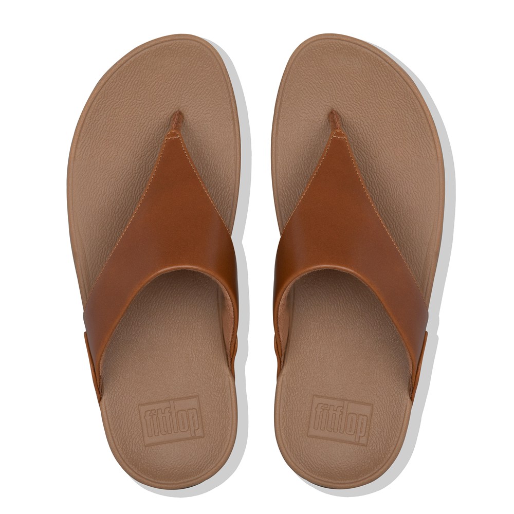 Fitflop Womens Sandals Brown - Lulu Leather Toe-post - OV1679508